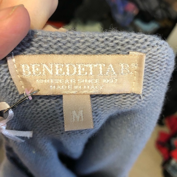 Benedetta b ladies NWT cashmere merino wool knitted sweater size medium - Picture 7 of 7